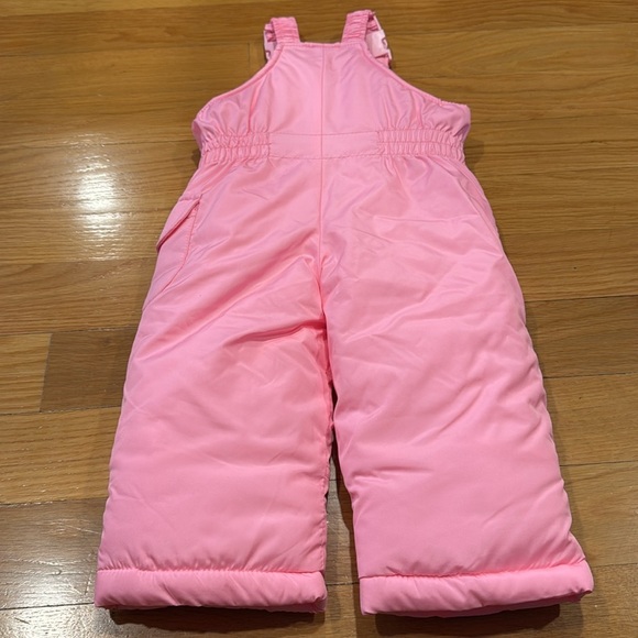 Carter’s pink bib snowpants size 12 months . - Picture 2 of 6